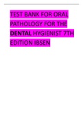 TEST BANK FOR ORAL PATHOLOGY FOR THE DENTAL HYGIENIST 7TH EDITION 2024 REVISED LATEST UPDATE 