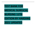 TEST BANK FOR MEDICAL SURGICAL NURSING 11TH EDITION BY HARDING 2024 NEWLY UPDATED TEST BANK 