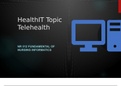 NR 512 Fundamental of Nursing Informatics HealthIT TopicTelehealth