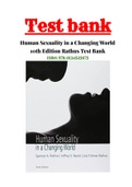 Human Sexuality in a Changing World 10th Edition Rathus Test Bank ISBN: 978-0134525075|1-16 Chapter|Complete Guide A+