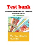 Neebs Mental Health Nursing 5th Edition Gorman Test Bank ISBN:978-0803669130|1-22 Chapter With Rationals|Complete Guide A+