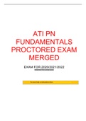 ATI PN FUNDAMENTALS PROCTORED MERGED  EXAM EXAM FOR 2020/2021/2022 Extracted from actual exam
