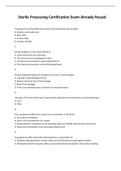 Sterile Processing Certification Exam Already Passed