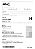 AQA GCSE CHEMISTRY Higher Tier Paper 1 8462-1H-QP-Chemistry-G-27May22