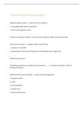 Fundamentals of Nursing Chapter 2