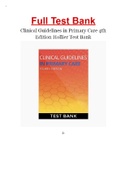 Test Bank For Clinical Guidelines in Primary Care 4th Edition Hollier 