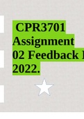 CPR3701 Assignment 02 Feedback Latest 2022 Q and A Explained