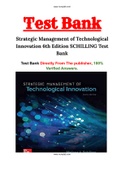Strategic Management of Technological Innovation 6th Edition SCHILLING Test Bank