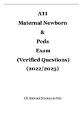 ATI Maternal Newborn & Peds Exam (Verified Questions) (2022-2023).
