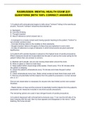 RASMUSSEN&colon; MENTAL HEALTH EXAM 2&vert;51 QUESTIONS &vert;WITH 100&percnt; CORRECT ANSWERS
