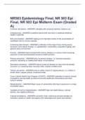 NR503 Epidemiology Final, NR 503 Epi Final, NR 503 Epi Midterm Exam (Graded A)