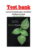 Current Psychotherapies 11th Edition Danny Wedding&semi; Raymond J&period; Corsini Test Bank ISBN&colon;978-1305865754&vert;Test bank &vert;Complete Guide A&plus;
