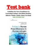 Guidelines for Nurse Practitioners in Gynecologic Settings 12th Edition Hawkins, Roberto-Nichols, Stanley-Haney Test Bank ISBN:978-0826173263|Complete Guide A+