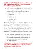 NURSING NURS 10 NCLEX Questions and Answers with Rationales 100&percnt;Correct&sol;Verified Guaranteed Success Latest Update 2022&sol;2023 