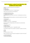 ASCP-Chemistry section Exam Questions with COMPLETE SOLUTION
