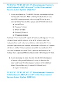 NURSING NURS 10 NCLEX Questions and Answers with Rationales 100&percnt;Correct&sol;Verified Guaranteed Success Latest Update 2022&sol;2023 