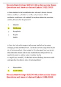 Nevada State College NURS 404 Cardiovascular Exam Questions and Answers Latest Update 2022&sol;2023