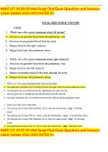 NURS 137 10-29-20 Med-Surge Final Exam Questions and Answers Latest Update 2022&sol;2023 RATED A&plus;