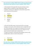 Nevada State College NURS 404 Cardiovascular Exam Questions and Answers Latest Update 2022&sol;2023