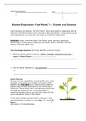 Gizmos Student Exploration| Fast Plants
