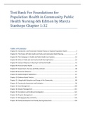 Test Bank For Foundations for Population Health in Community Public Health Nursing 6th Edition by Marcia Stanhope Chapter 1-32