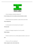 WGU C182 Pre-Assessment TEST 2022