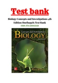 Biology Concepts and Investigations 4th Edition Hoefnagels Test Bank 1-40 Chapter|ISBN: 978-1260152128|Complete Guide A+
