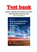 Business Statistics and Analytics in Practice 9th Edition Bowerman Test Bank ISBN:978-1260187496|Complete Guide A+