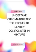 BTEC Applied Science Unit 2, assignment 3 UNDERTAKE CHROMATOGRAFIC TECHNIQUES TO IDENTIFY COMPONNTES IN MIXTURE