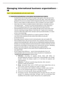 Samenvatting Managing International Business Organizations Game International Business