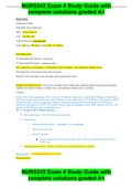 NURS242 Exam 4 Study Guide with complete solutions graded A&plus;