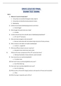 ENVS 2210 FINAL EXAM COMPLETE GUIDE SOLUTION WITH OVER 300 QUESTIONS AND ANSWERS BEST FOR YOUR ENVIRONMENTAL EXAM&period;