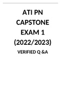 ATI PN CAPSTONE EXAM 1 (2022-2023) – VERIFIED QUESTIONS AND ANSWERS.