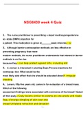 NSG 6430 Week 4 KC 2Questions and Answers