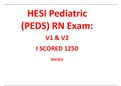 Exam (elaborations) HESI Pediatric (PEDS) RN]: V1 & V2 