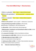 USMLE Step 1 First Aid - Biochemistry 2022 Study Guide(100% Verified)
