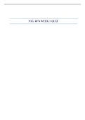 NSG 4074 WEEK 1 QUIZ &vert; GRADED A