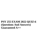 PSYC 255 EXAM 2022 QUIZ-6 (Questions And Answers) Guaranteed A++.
