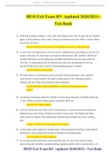 HESI Exit Exam RN &lpar;updated 2022&sol;2023&rpar;- Test Bank