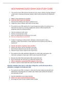 HESI PHARMACOLOGY EXAM 2020-STUDY GUIDE