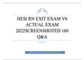 HESI RN EXIT EXAM V6 ACTUAL EXAM 2022 SCREENSHOTED 160 Q&A