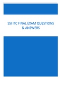 SSI ITC Final Exam Questions & Answers &lpar;Updated&rpar;