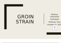 Groin strain injury presentation