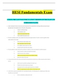 Exam (elaborations) Hesi Fundamental LATEST UPDATE GRADED A+