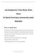 NURS MISC - Traumatic Brain Injury Case Study. Latest 20222023 GRADED A