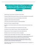 NR503-POPULATION HEALTH EPIDEMIOLOGY AND STATISTICAL PRINCIPLES MIDTERM&vert;QUESTIONS WITH CORRECT ANSWERS &vert;GRADED A