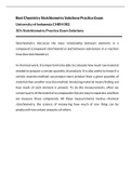 UI CHEM 002 Best Chemistry Stoichiometry Solutions Practice Exam