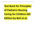 Test Bank for Principles of Pediatric Nursing Caring for Children 6th Edition by Ball et al&period;&period;pdf