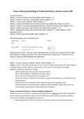 Cross cultural psychology of health and illness book and lecture summary for exam&period; 