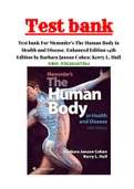 Test bank For Memmler's The Human Body in Health and Disease, Enhanced Edition 14th Edition by Barbara Janson Cohen; Kerry L. Hull 9781284217964 Chapter 1- 25 Complete Guide A+